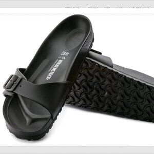 BIRKENSTOCK Eva Madrid Sandals Black Size EU 40/Women 9/Men 7 Unisex Waterproof
